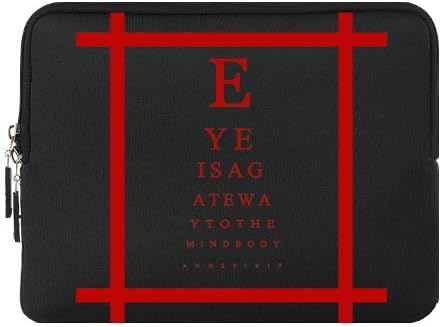 Medical Eye Vision Exam Optometry Chart Eye Test Chart Red Black Personalized Custom Zipper Sleeve For Retina IPad Mini 2 (One Side)