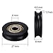 Letool 10pcs PA66 Pulley Bearing roller wheel 6278 Nylon U groove concave ball bearing
