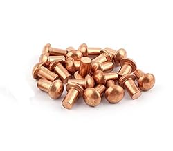 YXQ 50 Pcs Copper Solid Rivets 1/4 Diameter 5/16 L