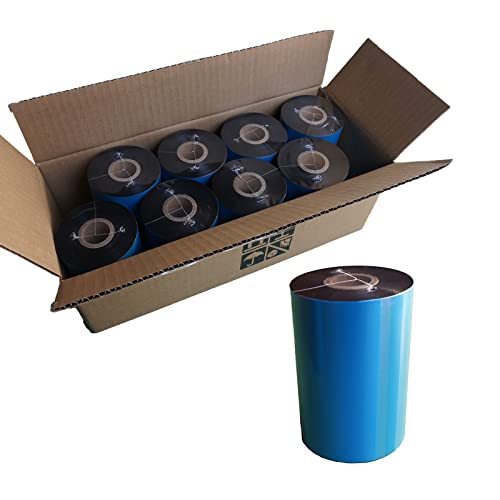 8 Rolls 4.33'' x 1476' Premium Resin Enhanced Wax Ribbon, 110mm x 450m ...