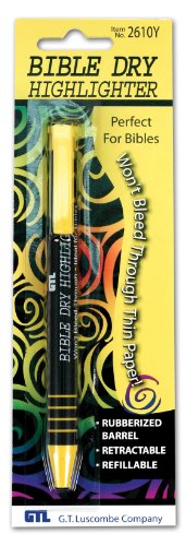 Bible Dry Highlighter - Yellow Carded Bible Dry Highlighter - Yellow Carded