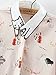 PERSUN Women's Cat Pattern Collar Blouse Button Down Long Sleeve Shirt Pink