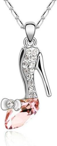 Fantasy Cinderella's Crystal Shoes Pendant Clavicular Necklace,Cinderella Necklace for Women,Girls
