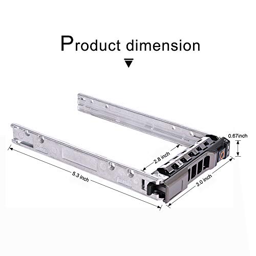 2.5" SAS SATA Hard Drive Tray Caddy 4 Pack, Compatible with Dell G176J PowerEdge R610 T610 R620 R710 T710 R720 R815 R820 by HIGHFINE - Thumbnail 3