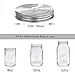 6pcs Pack 304 Stainless Steel Wide Mouth Mason Jar Lids with Straw Hole, Including 6pcs Stainless Steel Straws and 1pcs Cleaning Brush, Compatible with Ball & Kerr Mason Jars