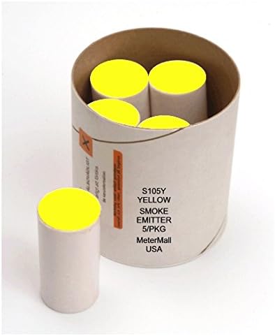 MeterMall S105Y YELLOW Colored Smoke Emitter Cartridges, 4 min, 2500 cu ft