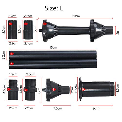 GEZICHTA Sprayer Head Set Durable Garden Solar Powered Sprinklers Fountain Pond Accessories Multifunction Water Pump Waterfalls Display Nozzle Assorted Black - Thumbnail 2