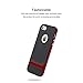 iPhone SE Case, ROCK® MOOST [Royce Series] Dual Layer Thin & Slim Shockproof Case for iPhone SE / iPhone 5s [Black / Red]