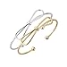 SENFAI New Fashion 18k Gold and Silver Plated Adjustable Simple Handmade Bow Knot Bracelets & Bangles for Women