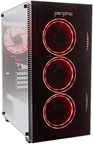 Periphio Red Gaming PC Tower Desktop Computer, Intel Quad Core i7 3.3GHz, 16GB RAM, 512GB SSD + 1TB 7200 RPM HDD, Windows 10, GTX 1650 Super Graphics Card, RGB, HDMI, Wi-Fi (Renewed) 6 Periphio Red Gaming PC Tower Desktop Computer, Intel Quad Core i7 3.3GHz, 16GB RAM, 512GB SSD + 1TB 7200 RPM HDD, Windows 10, GTX 1650 Super Graphics Card, RGB, HDMI, Wi-Fi (Renewed)