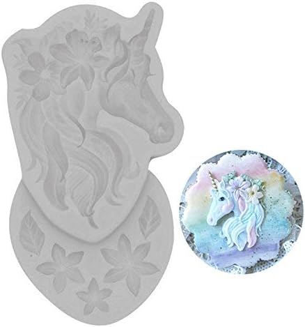 Mofun® Unicorn Silicone Mould Collection for Cake Decorating, Cupcakes, Sugarcraft, Candies, Crafts, Cards and Clay, Food Safe (11 * 6 * 1cm)