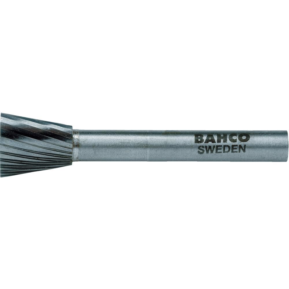 Bahco N1213M06 Tungsten Carbide Medium Rotary Burr with 53 mm Inverted Cone, 0 V, Silver