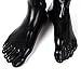 EXLATEX Latex Socks with Toes Men's Tights Plus Size Short Latex Stockings Black