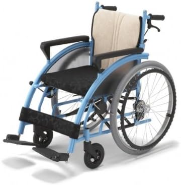 Amazon フランスベッド 車椅子 メーカー直送 Nomocaのもかシリーズ ブルー 自走式 ベーシ フランスベッド 車いす