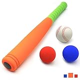 CELEMOON 21-Inch Kids Soft Foam Baseball Bat Toy + Different Colored Balls Included+ Carrying Bag, for Kids Over 3 Years Old