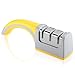 Koolife Knife Sharpener with 3 Stage Sharpening System for Steel,Ceramic and Pocket knives,Yellow