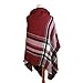 MissShorthair Fashion Unisex Winter Reversible Plaid Print Blanket Scarf Shawl