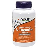 NOW Supplements, L-Theanine 200 mg with Decaf Green Tea, Stress Management*, 120 Veg Capsules