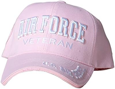 US HONOR Officially Licensed Embroidered USAF Air Force Veteran Pink Baseball Caps Hats