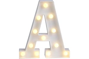 LED Letter Lights, Warm White Marquee Alphabet Light Light Up Sign Night Lamp for Wall Table Wedding Birthday Party Christmas