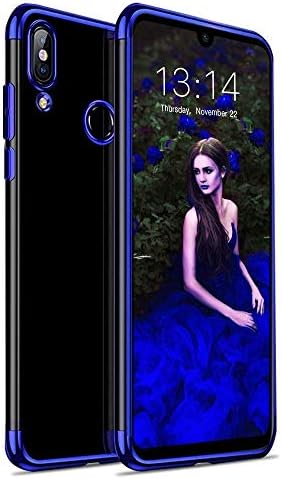 A rtistque Electroplated Soft Silicone Transparent Back case Cover for Redmi Mi Note 7 - Blue