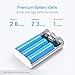 iWALK 10000mah Compact Power Bank with 18W Power Delivery Type C Portable Charger Built in Cables, QC 3.0 USB External Battery Pack compatible iPhone X 8 7 6 5 plus,Galaxy S9/S8/S7 Nintendo etc, White