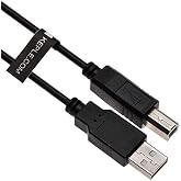 Keple 3ft USB B Cable Data/Power Lead Cord for DJ Midi Controllers, Keyboards, Samplers, Effect Pads, Syntesizers Numark, Pioneer, Native Instruments, Traktor, Akai to Dell HP