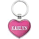 Metal Keychain Key Chain Ring Pink I Love Heart Names Female K Ka - Kaila