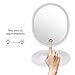 LED Lighted Makeup Mirror with 1 X 5 magnifying mirror,Oval Shaped Touch Screen with built in Rechargeable battery vanity Mirror