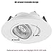 TORCHSTAR Gimbal Recessed Lighting Kit, 3 Inch Air Tight IC Rated Housing, White Trim, LED Dimmable GU10 Bulb, ETL Listed, 5000K Daylight, Adjustable Slim Downlight, Pack of 6