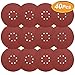 9 Inch 8 Hole 40 Pieces Sanding Disc, GOH DODD 40-400 Grit Hook and Loop Sandpaper Aluminum Oxide Sanding Pads Sand Paper for Drywall Sander Wood Metal Glass Plastic Leather Rubber