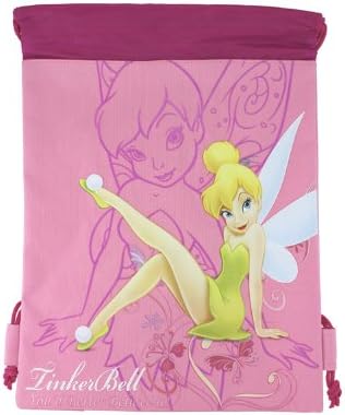 TinkerBell Draw String Backpack - Disney's Fairies DrawString Bag (Light Pink)