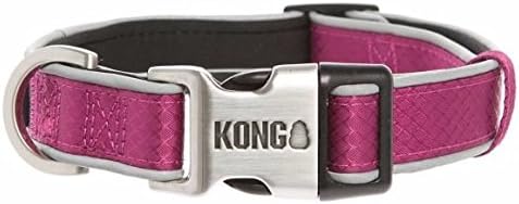KONG Premium Reflective Dog Collar Fuschia Large