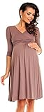 Zeta Ville Women's Maternity Dress Summer Cocktail Skater Baby Shower Dress 282c