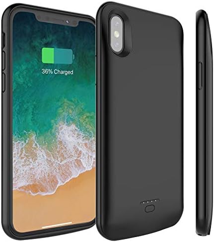(Upgrade) Portable Charger Phone Case iPhone X(Support Wired Earphone),4000mAh Rechargeable Battery Pack Protective Charging Case iPhone X(NOT fit iPhone Xs)