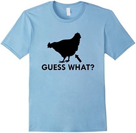 Men's Guess What Chiken Butt T shirts, Funny Chiken T shirts 2XL Baby Blue