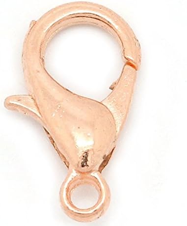 12mmx6mm Copper Lobster Clasp Jewelry Making Findings Rose Gold 100PCs