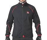 4ucycling Windproof Full Zip Wind Jacket with 3-layers Composite Stretchy Fabric Black