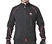 4ucycling Windproof Full Zip Wind Jacket with 3-layers Composite Stretchy Fabric Black