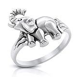 MIMI Sterling Silver Lucky Elephant Ring