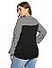 IN'VOLAND Plus Size Blouses for Women Tie-Bow Neck Striped Blouse Long Sleeve Shirt Splicing Office Work Shirts Tops Black