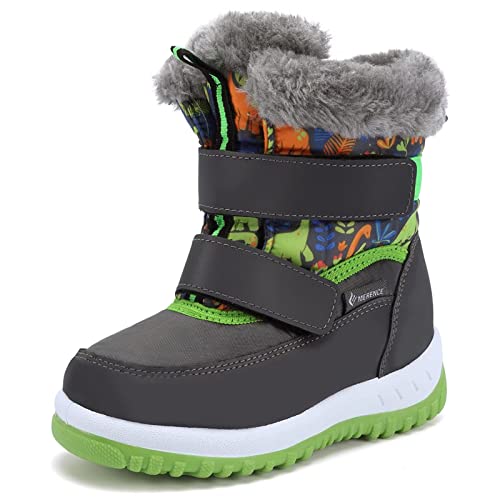 FANTURE Winter Snow Boots for Boy and Girl Outdoor with Fur Lined(Toddler/Little Kids)