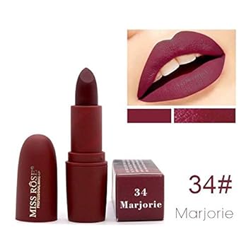 MISS ROSE CREME MATTE MAKE UP LONG LASTING AND WATERPROOF LIPSTICK BULLET 34