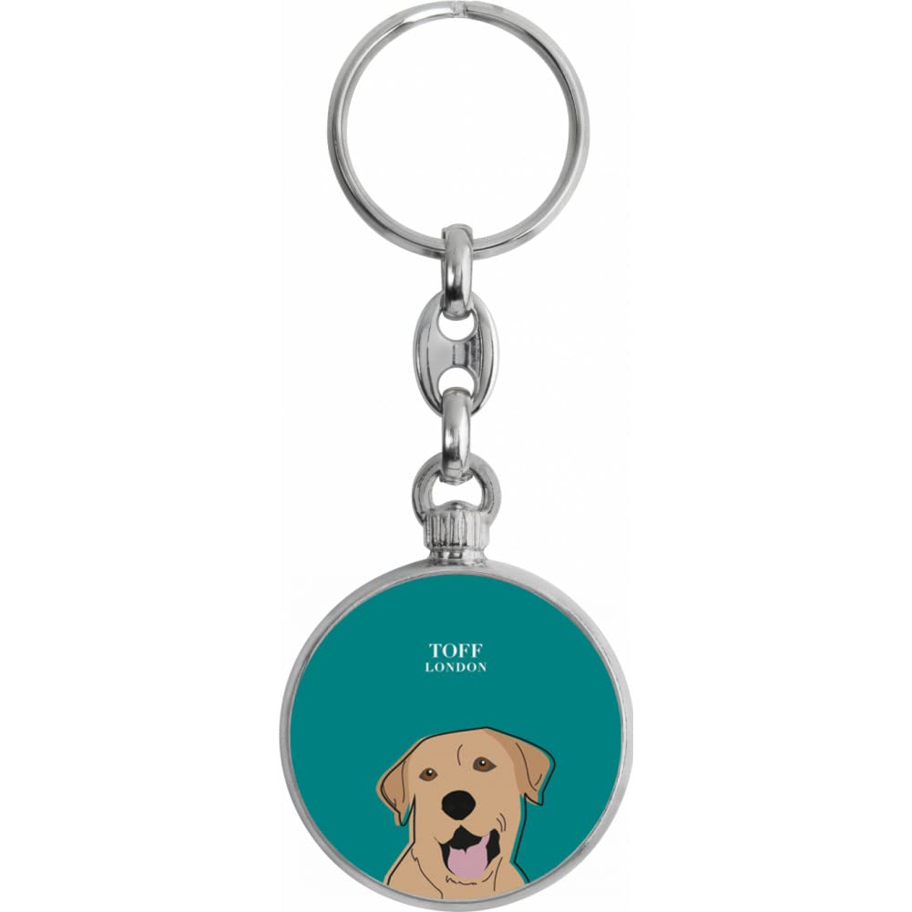 Toff London Beige Labrador Retriever Dog Head Keyring