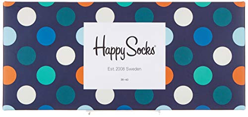 Happy Socks, Assorted Colorful Premium Cotton Sock 4 Pair Gift Box for Men and Women, Mix Pattern Gift Box (10-13)