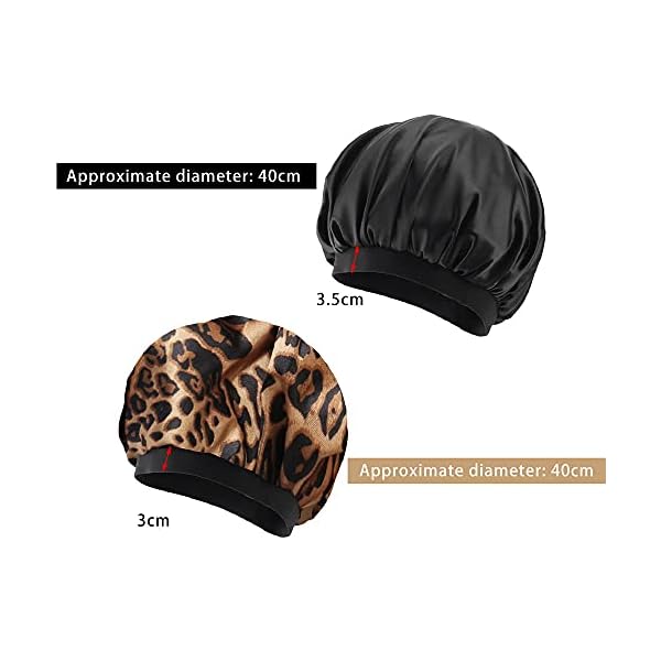 2Pcs-Satin-Bonnet-Silk-Night-Sleep-Cap-Wide-Band-Soft-Sleep-Hat-Sleeping-Hair-Care-Headwrap-for-Long-Short-Curly-Natural-HairBlackLeopard-pattern 2Pcs Satin Bonnet, Silk Night Sleep Cap Wide Band Soft Sleep Hat Sleeping Hair Care Headwrap for Long Short Curly…