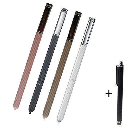 NewSilkRoad 4PCS Replacement Touch Stylus S Pen For Samsung Galaxy Note 4 N910F N910A N910V N910T N910P(Each of White+White+Pink+Coffee)+1pcs Universal Capacity Stylus