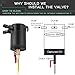 Sporacingrts Compact Black Baffled 3-Port Oil Catch Can+ 0.41'' 10.3mm Oil Drain Cock Valve