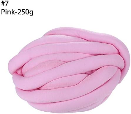 250g/500g Icelandic Wool Sweater Chunky Wool Yarn Super Bulky Arm Knitting Wool for Roving Knitted Blanket (Pink-250g)