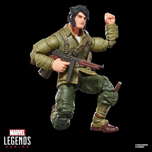 Hasbro Marvel Legends Series - Wolverine (WWII Logan), action figure ispirata ai fumetti degli X-Men